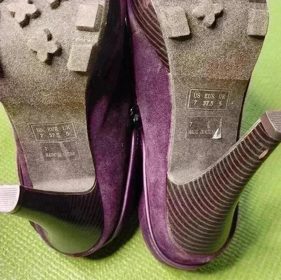 Just Fab women's purple suede heel ankle Booties size 7 US NWOT - Picture 9 of 15